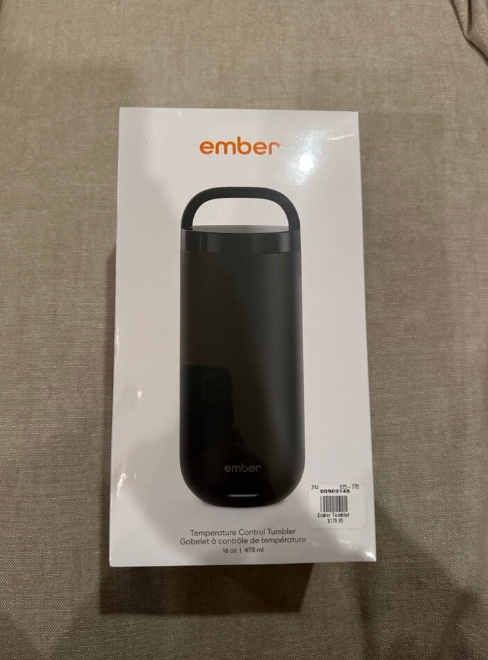 Ember 16oz Smart Tumbler with Temperature Control in Slate Black New Sealed
