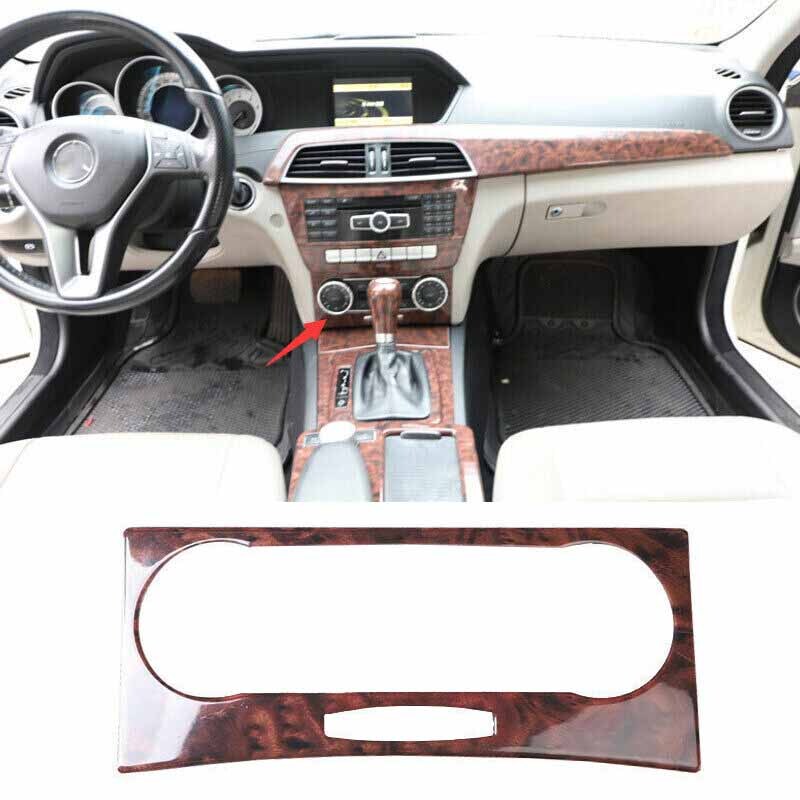 Car Central Agate Wood Grain AC Button Control Cover Trim For Benz C-Class 11-14