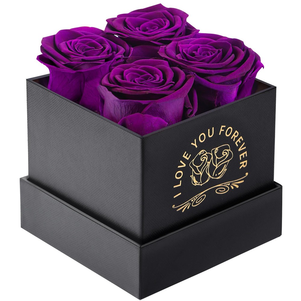 4-Piece Eternal Flower Gift Box for Valentine's Day Mother's Day Christmas