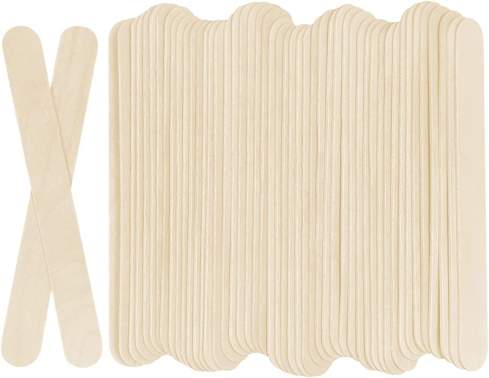 100Pcs Jumbo Wooden Craft Sticks - 6” x 3/4” for DIY Crafts, Home Art Projects