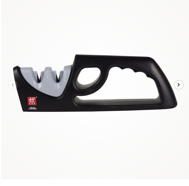 ZWILLING TWO-STAGE PULL-THROUGH SHARPENER-GRAY
