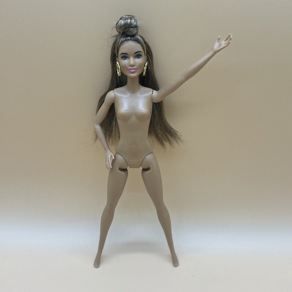 Barbie Fashionistas Doll 73 Hispanic OOAK Nude Rosey Romper Earrings