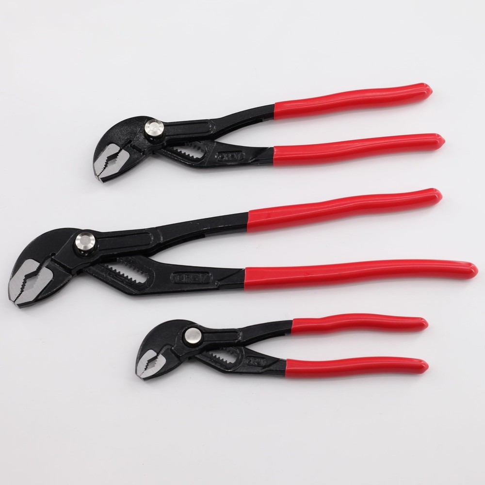 3 Pcs Water Pump Pliers Set Plumbing Groove Joint Adjustable 7