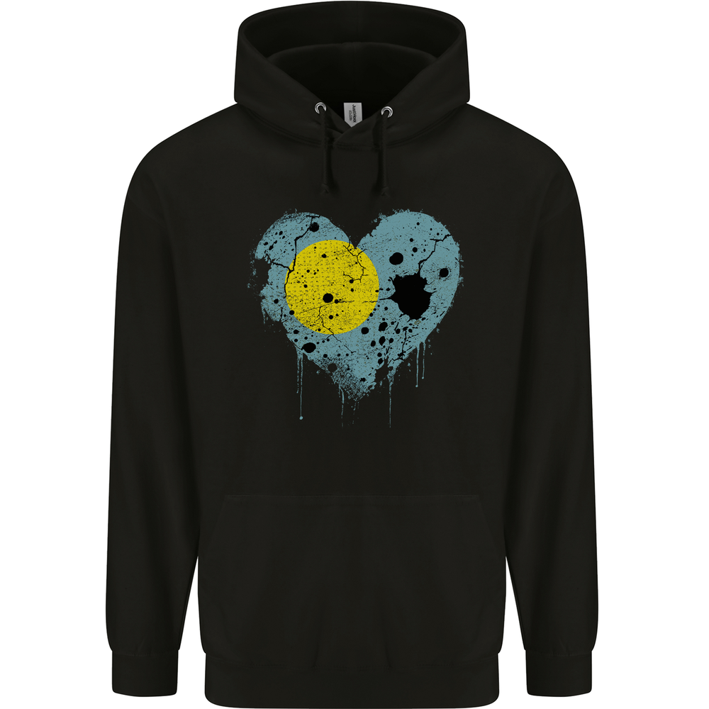 Love Palau Flag Palauan Day Football Mens 80% Cotton Hoodie