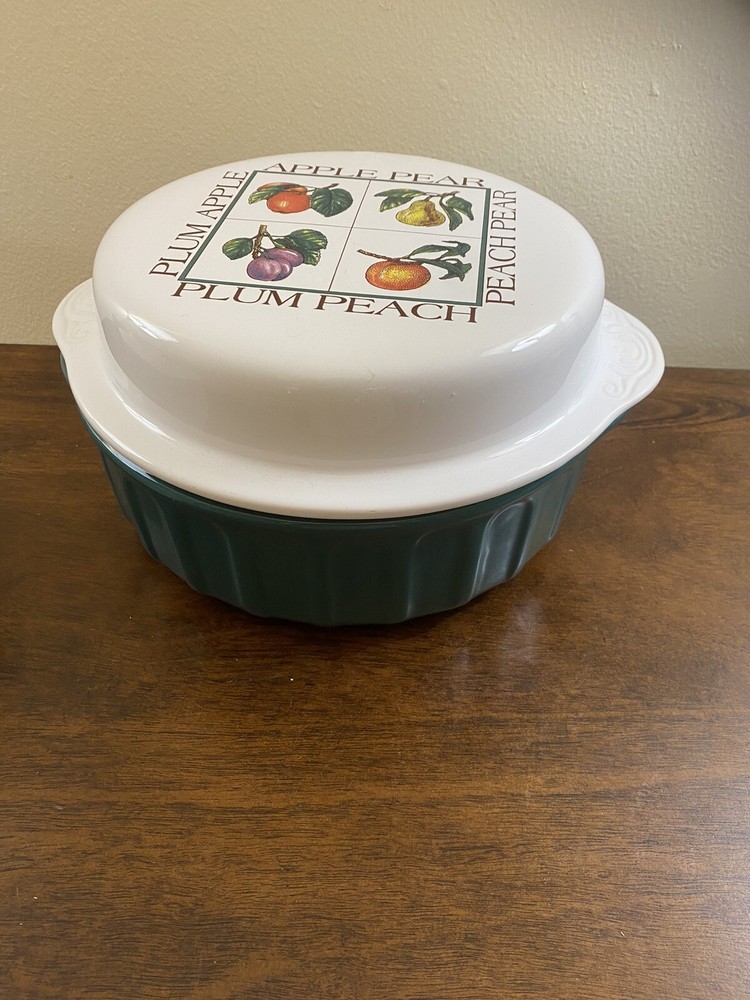 Cazuela de cerámica de gres esmaltado vintage Ancers Argentina/3 piezas