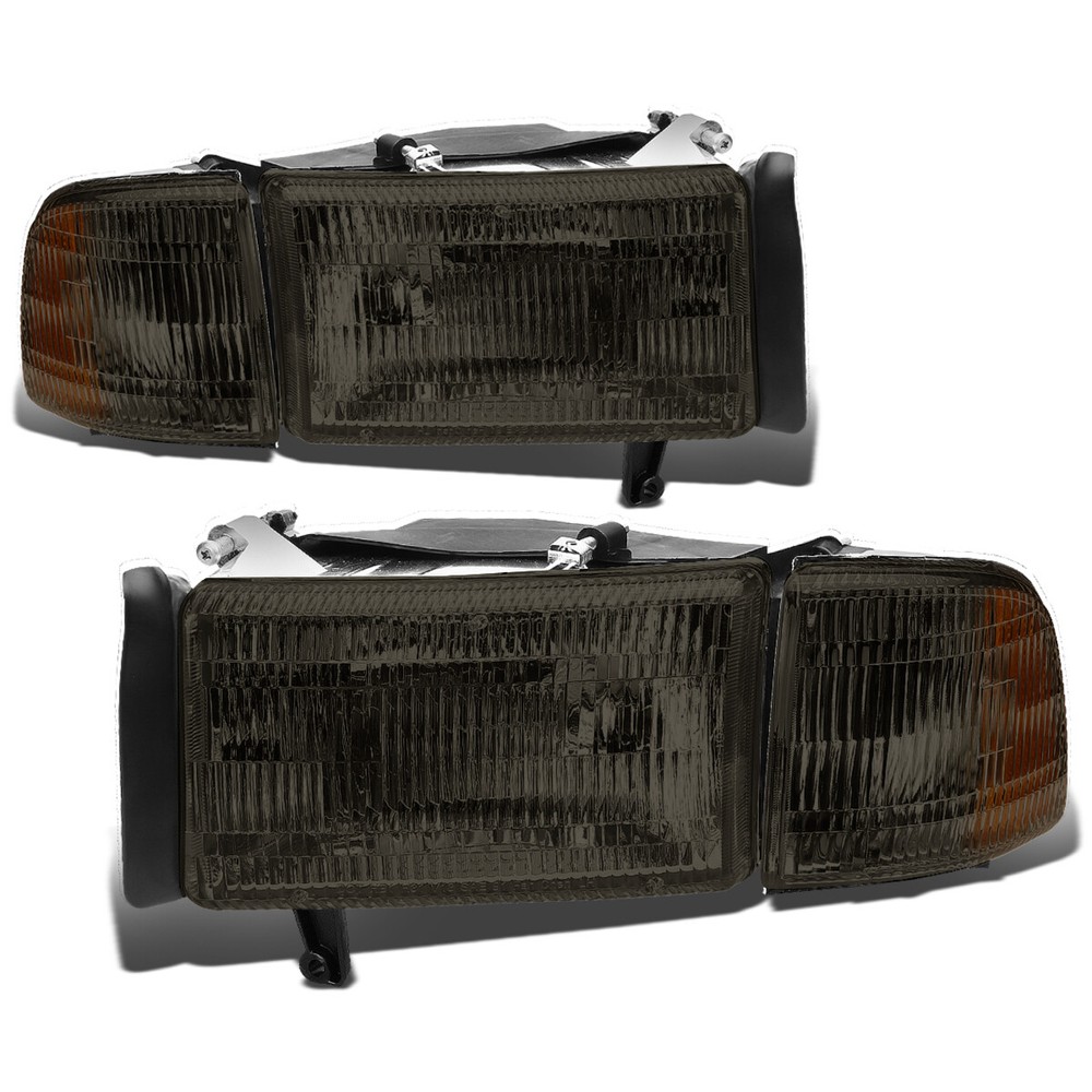 1994-2002 Dodge Ram OE Style Smoked Headlights & Corner Lamps  
