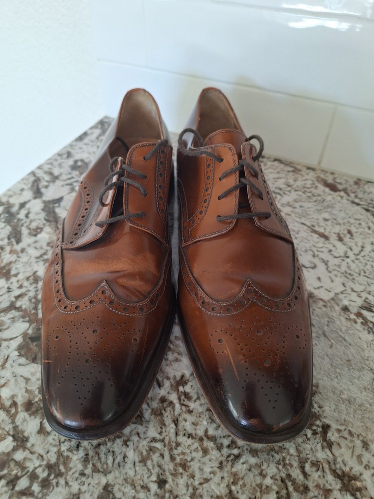 Giovacchini Sammy Wingtip Oxford Derby Men's Size 10.5 Dress Shoes