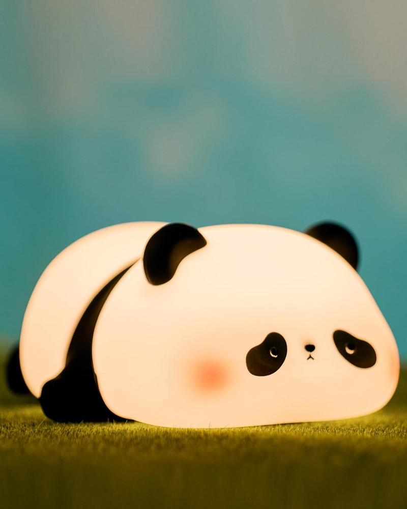 Cute Panda Night Light LED Squishy Novelty Animal Night Lamp Food Grade Silicone