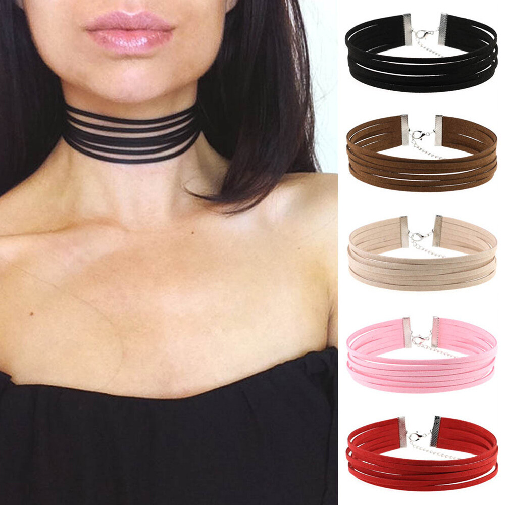 7 Colors Multilayer Choker Velvet Necklace Charm Retro Fashion Jewelry Gifts ✦