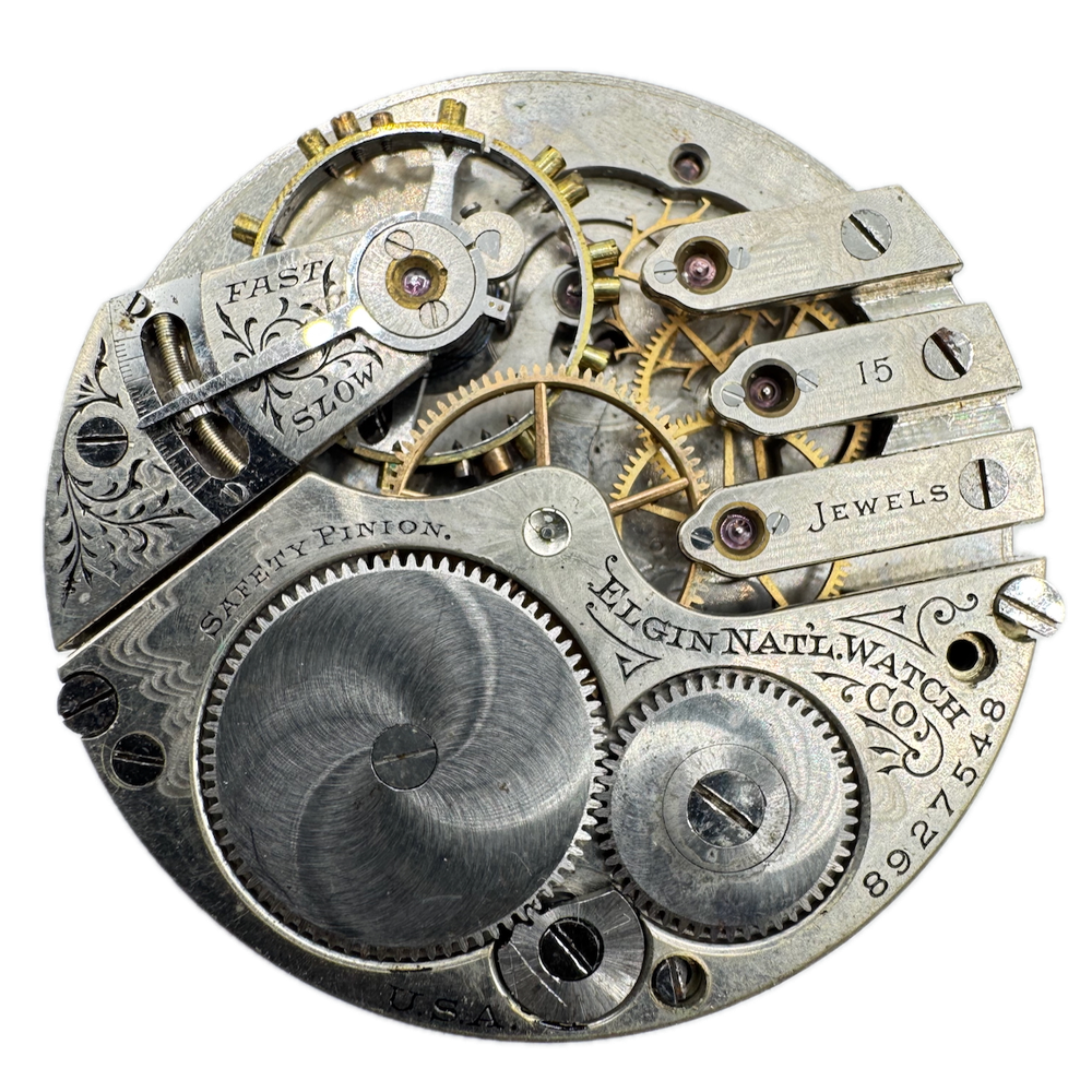 Antique 16s 1900 Elgin 15 Jewel Mechanical Hunter Pocket Watch Movement 247 USA