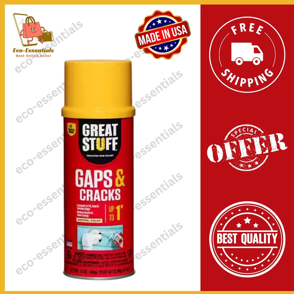 12 Oz. Gaps and Cracks Insulating Spray Foam Sealant Fast Delivery