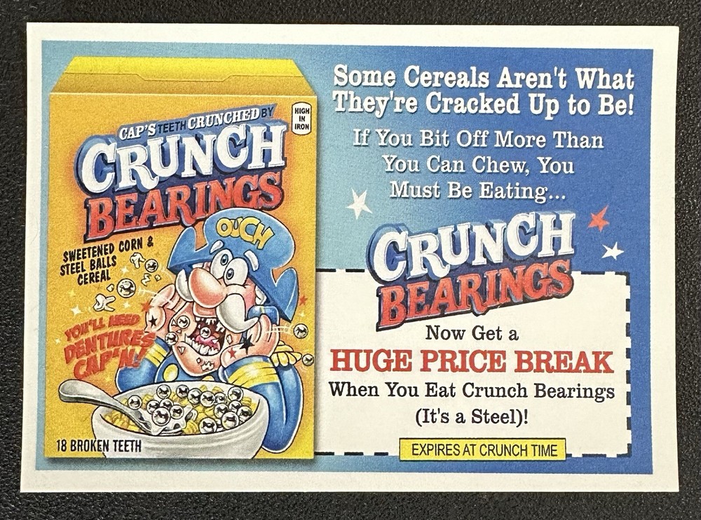 2024 Topps Wacky Packages ANS 1 CRUNCH BEARINGS coupon in Toploader-image
