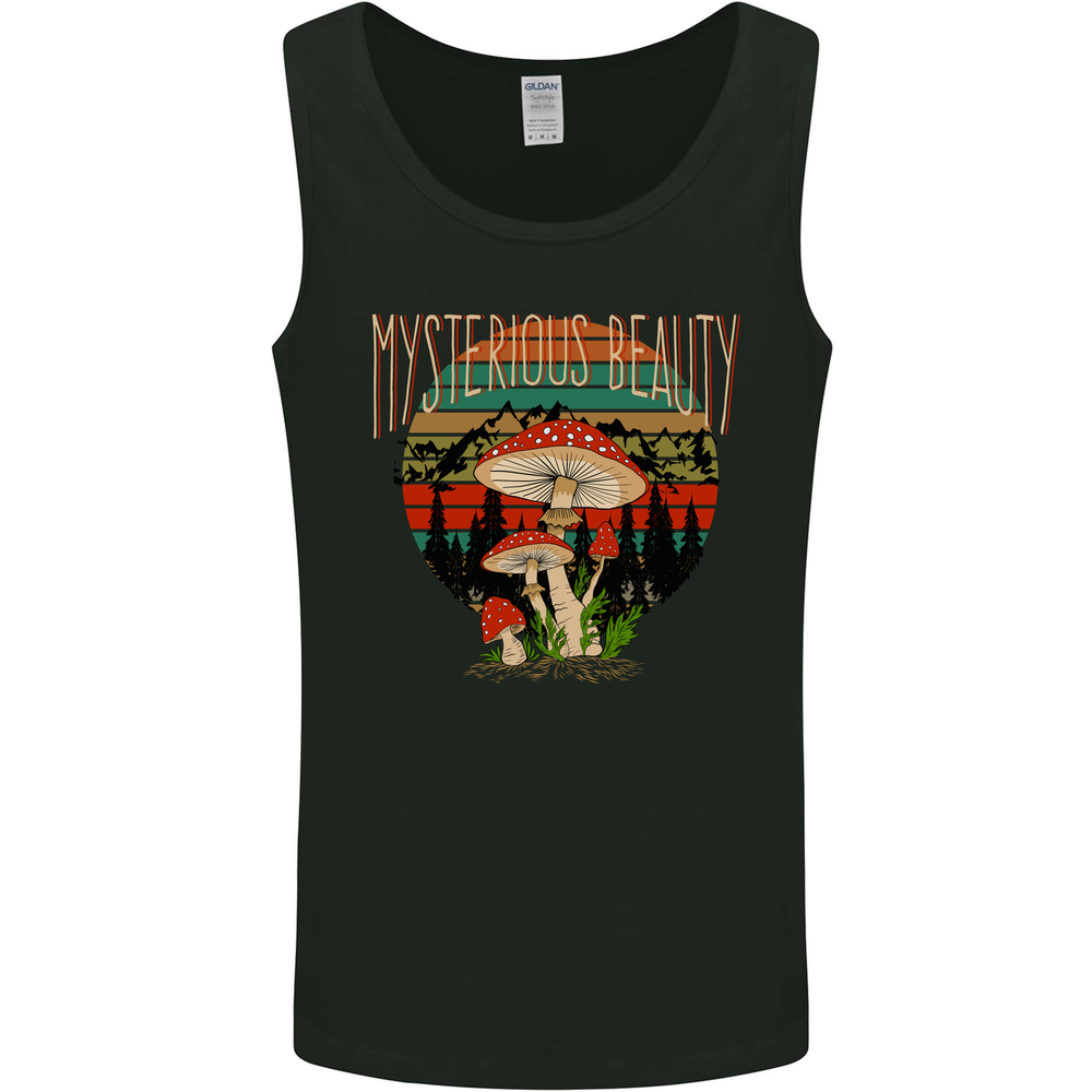Mysterious Beauty Magic Mushroom LSD Mens Vest Tank Top