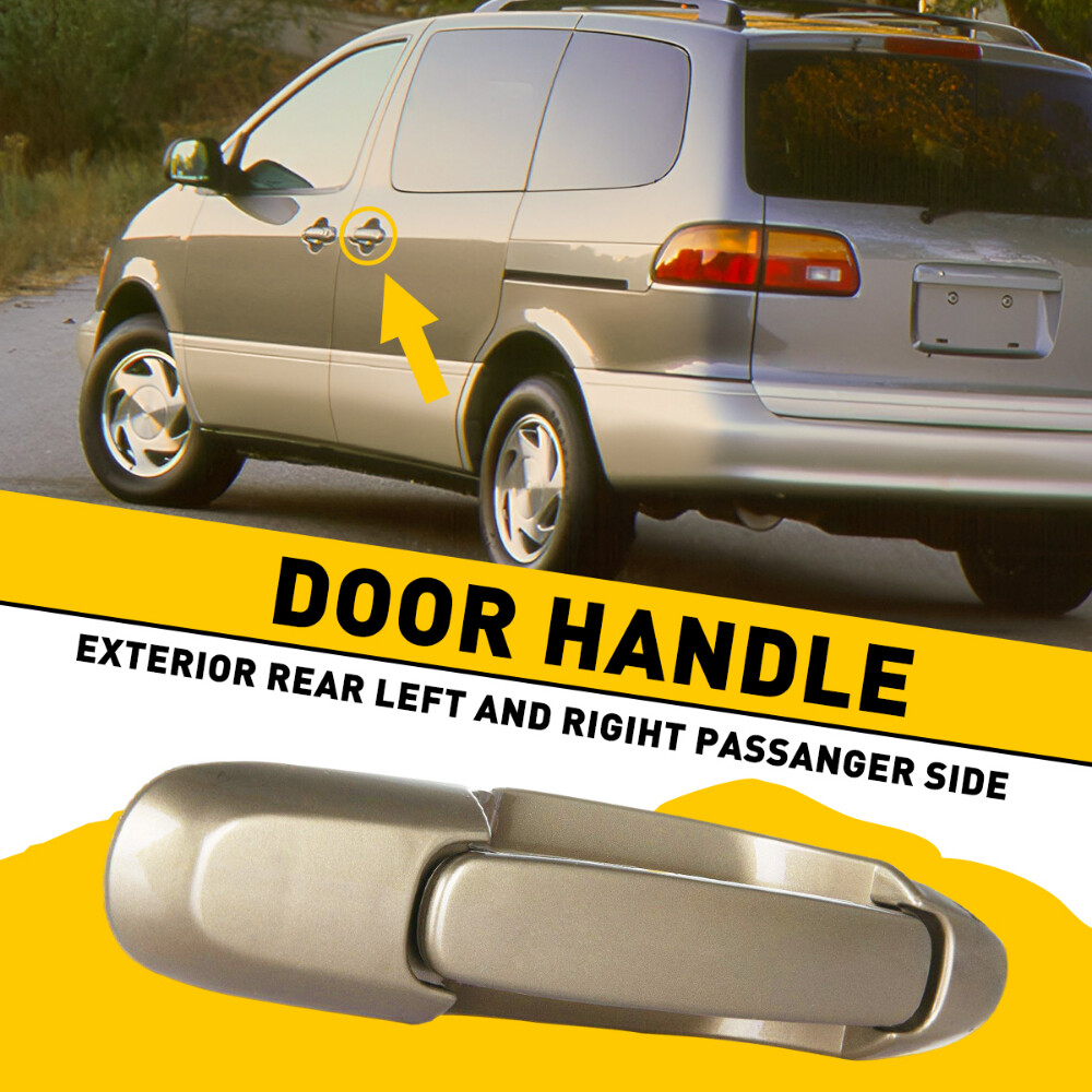 Door Handle Fits 98-03 Toyota Sienna Exterior Sliding Rear Right Left Side Beige