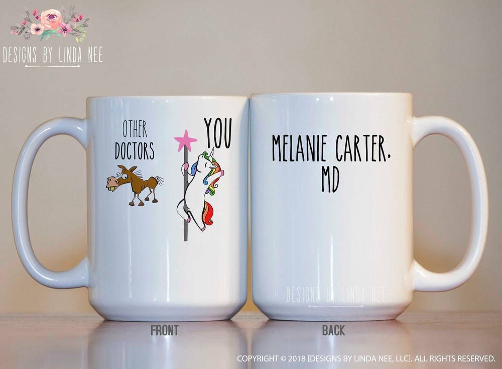 Doctor Unicorn Mug Personalized Gift For Doctor Appreciation Graduation Gift Dr