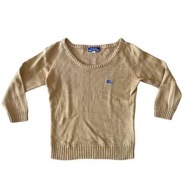Burberry London Blue Label Women’s Cotton Knit Sweater Beig M Used