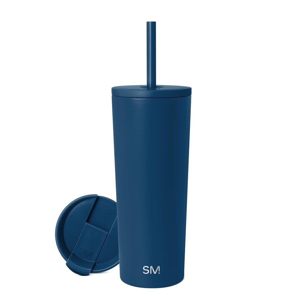 Simple Modern Insulated Tumbler with Lid and Straw | 24 Ounces, -Slumberland