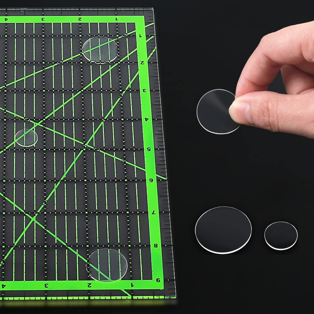 Ruler Grips, Transparent Strong Adhesive Non-Slip Grips for Quilting Rulers, ...