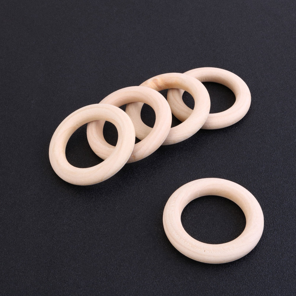 40 Pcs Wooden Rings Wooden Embroidery Hoops Macrame Supplies