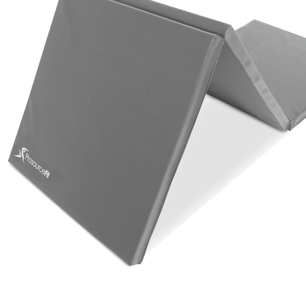 Premium Grey 6x2 Tri-Fold Exercise Mat with Carry Handle for Home & Travel Fitness
