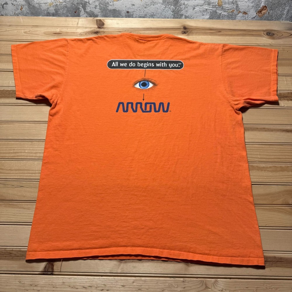 Vintage 90s Arrow Electronics Eye Single Stitch Graphic Promo T-Shirt - Size XL