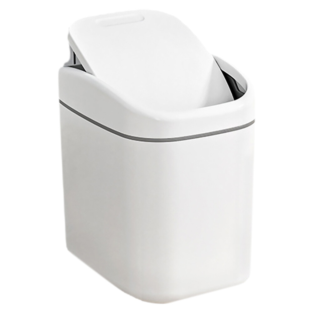 Small Trash Can With Lid Plastic Waste Basket Office Trash Can Desktop Garbage