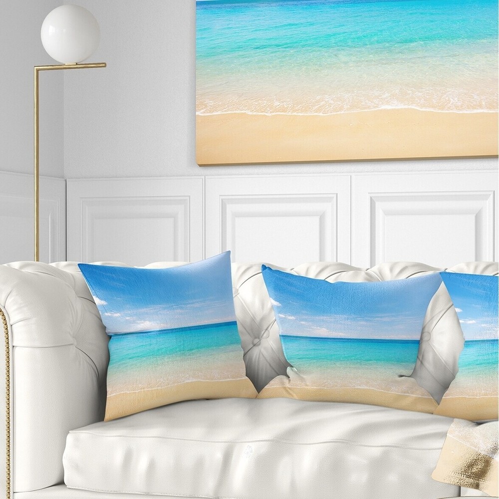 Designart 'Bright Blue Tropical Beach' Seashore Photo Throw
