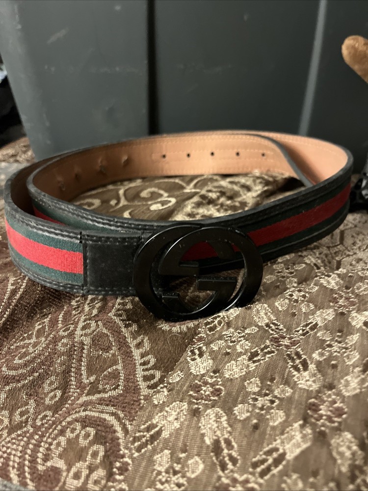 Gucci Green And Red Belt 50”