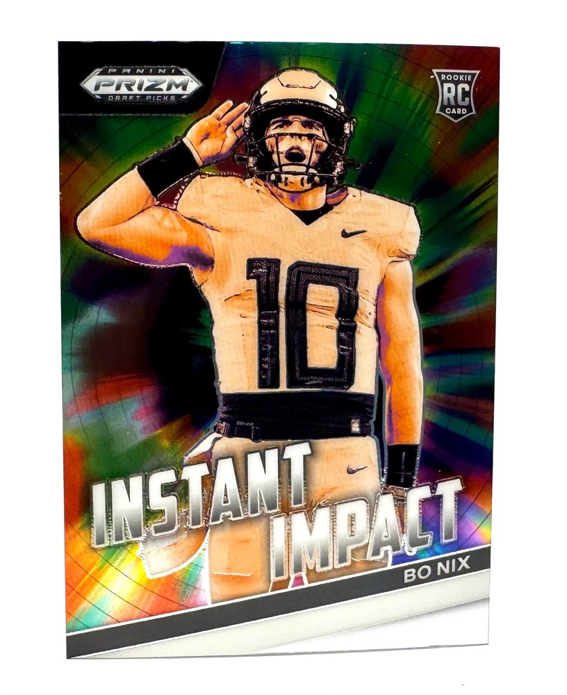 2024 Panini Prizm Draft Picks Instant Impact II-BN Bo Nix Rookie Card