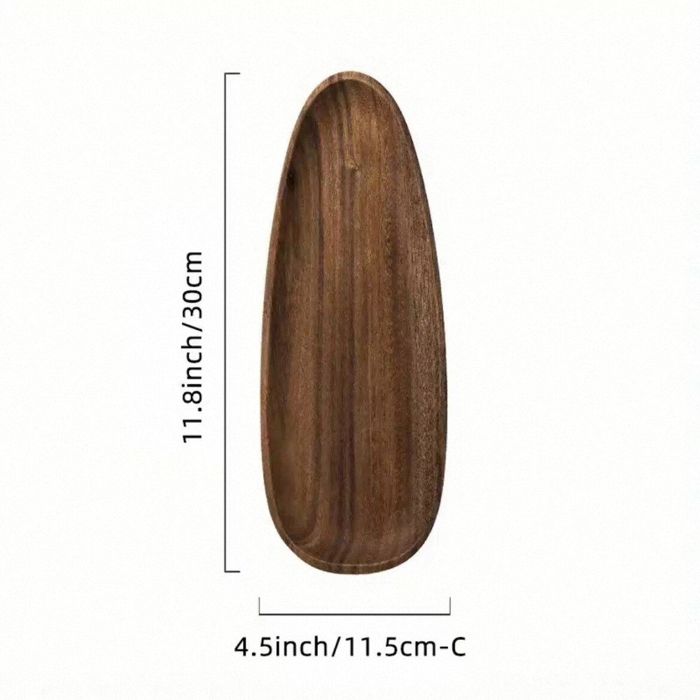 Handcrafted Rustic Walnut Wood Oval Serving Plates