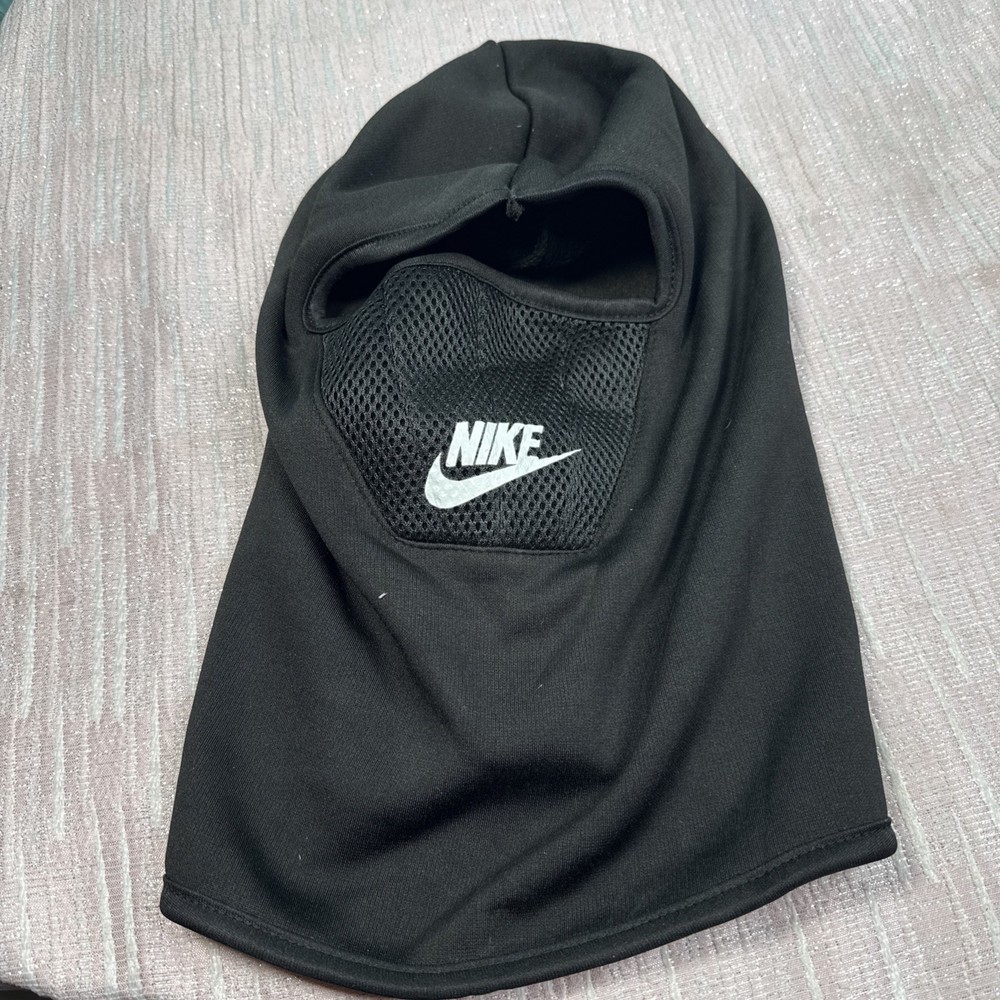 Nike Pro Hyperwarm Hood Therma Fit Unisex Black White Ski Mask  One Size