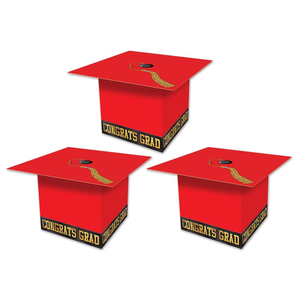Beistle Grad Cap Favor Boxes - Graduation | Party Supply | Decoration