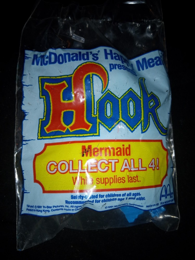 HOOK 1991 MERMAID McDonalds Happy Meal Collectible Toy NEW Free Shipping