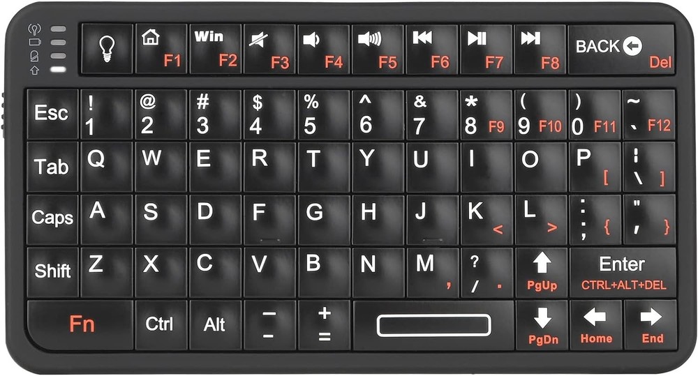 Rii Mini Bluetooth Wireless Keyboard in Black for Easy Portability