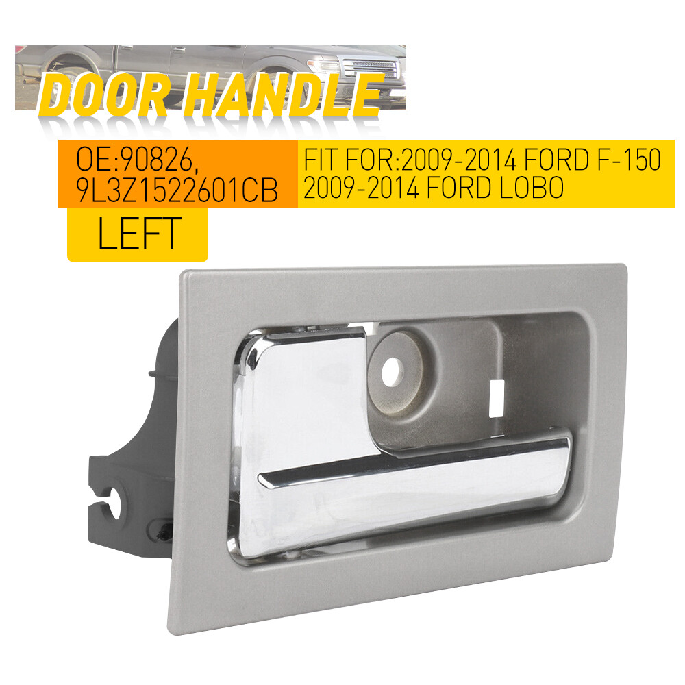 Left Driver Side Interior Door Handle Front/Rear Silver For 2009-2014 Ford F150