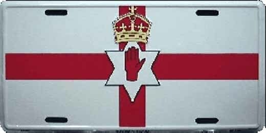 3 PACK NORTHERN IRELAND COUNTRY FLAG EMBOSSED METAL LICENSE PLATE CAR TAG #846