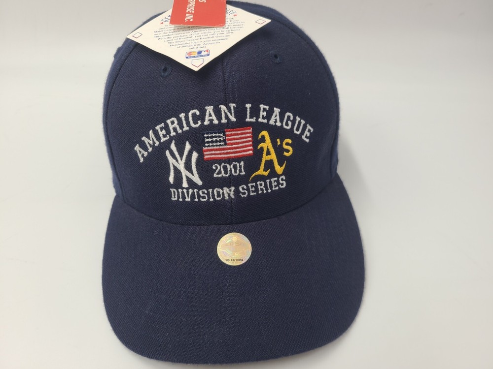 Vintage New York Yankees Oakland Athletics A's 2001 Division Series Hat Cap MLB