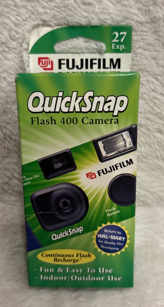 Fuji Quick Snap Flash Disposable Camera 27 Exp 400 Speed Expired 2007