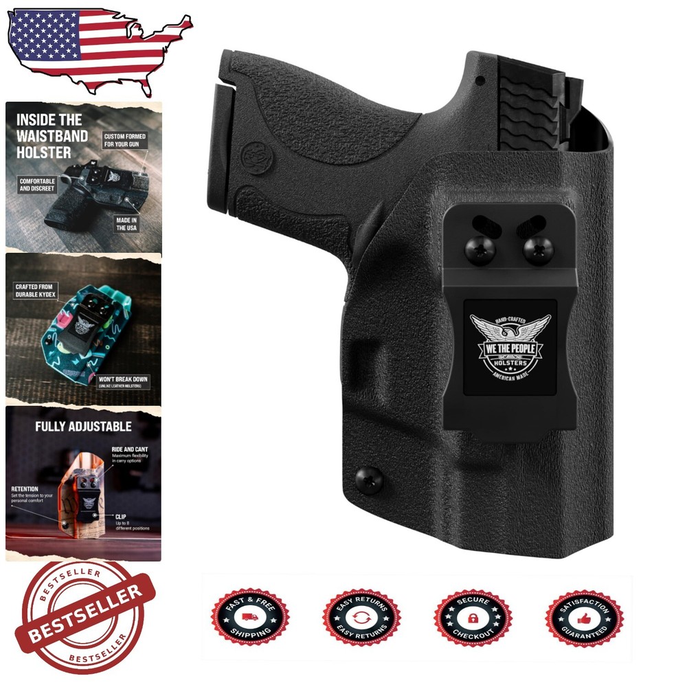 Adjustable Right Hand Inside the Waistband Holster for Glock 19 with TLR-7 Light