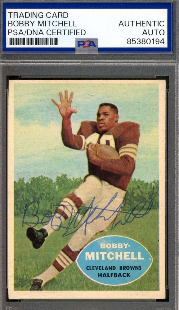 Bobby Mitchell 1960 Topps PSA DNA Certified Vintage Signed Football Card