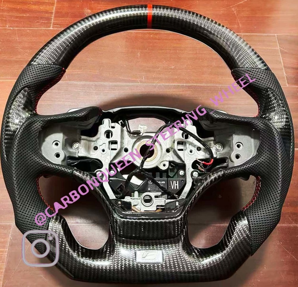 CARBON FIBER STEERING WHEEL FOR LEXUS ES250/ES300/ES350/UX250 W/HEATED+PADDLES