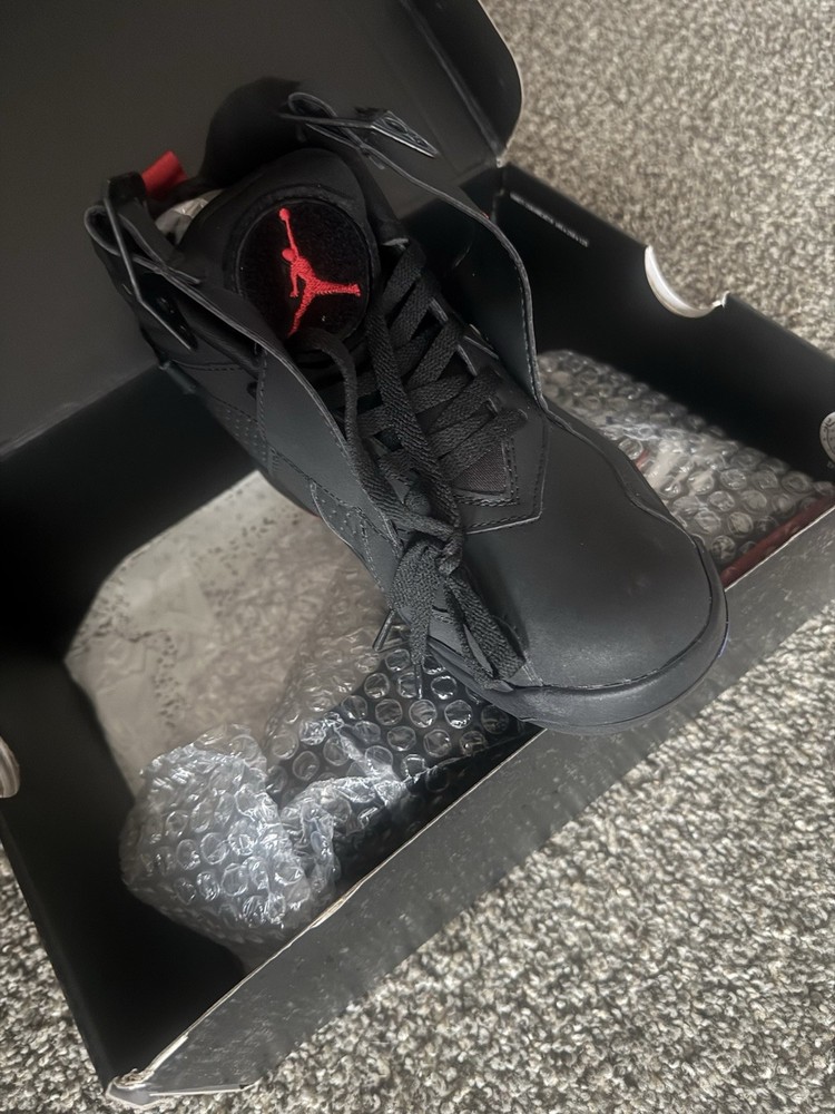 Jordan Air Jordan 8 Black Red Lace Up High Top Basketball Sneakers Men