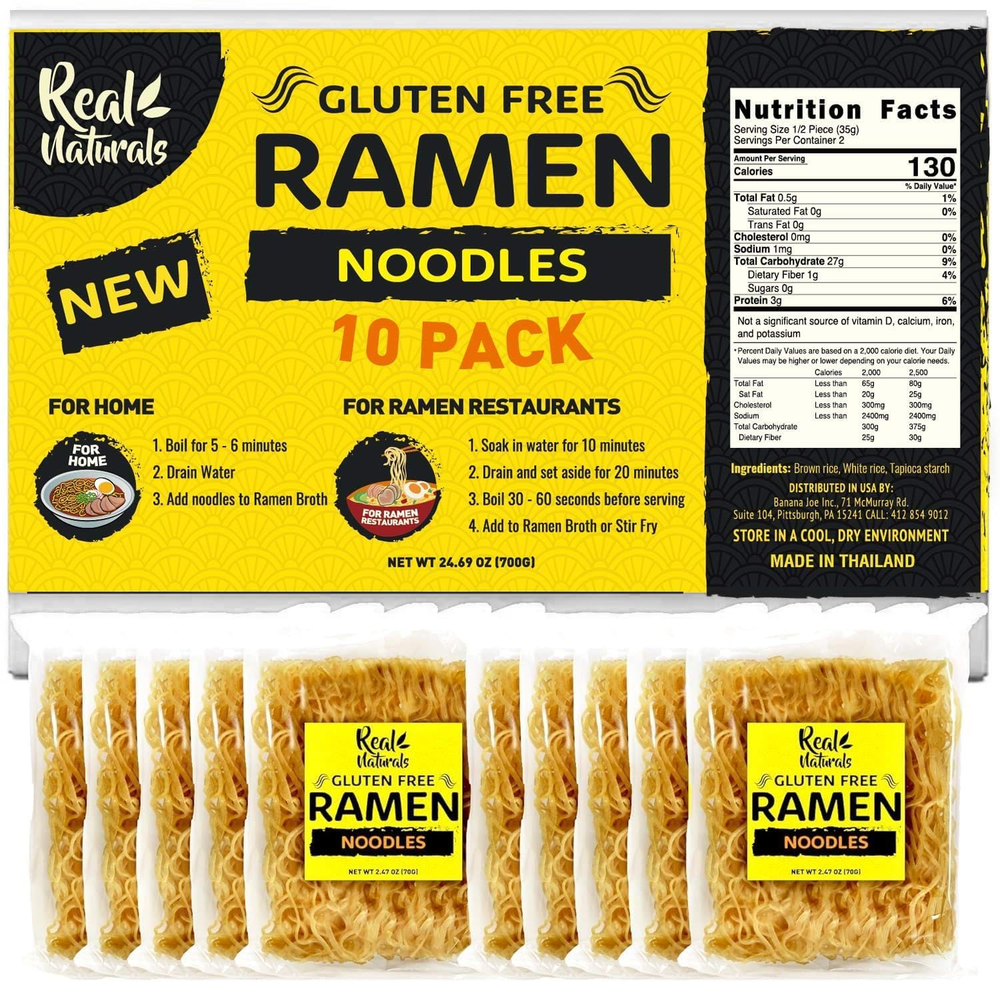 Gluten Free Low Sodium Plain Ramen Noodles 10-Pack
