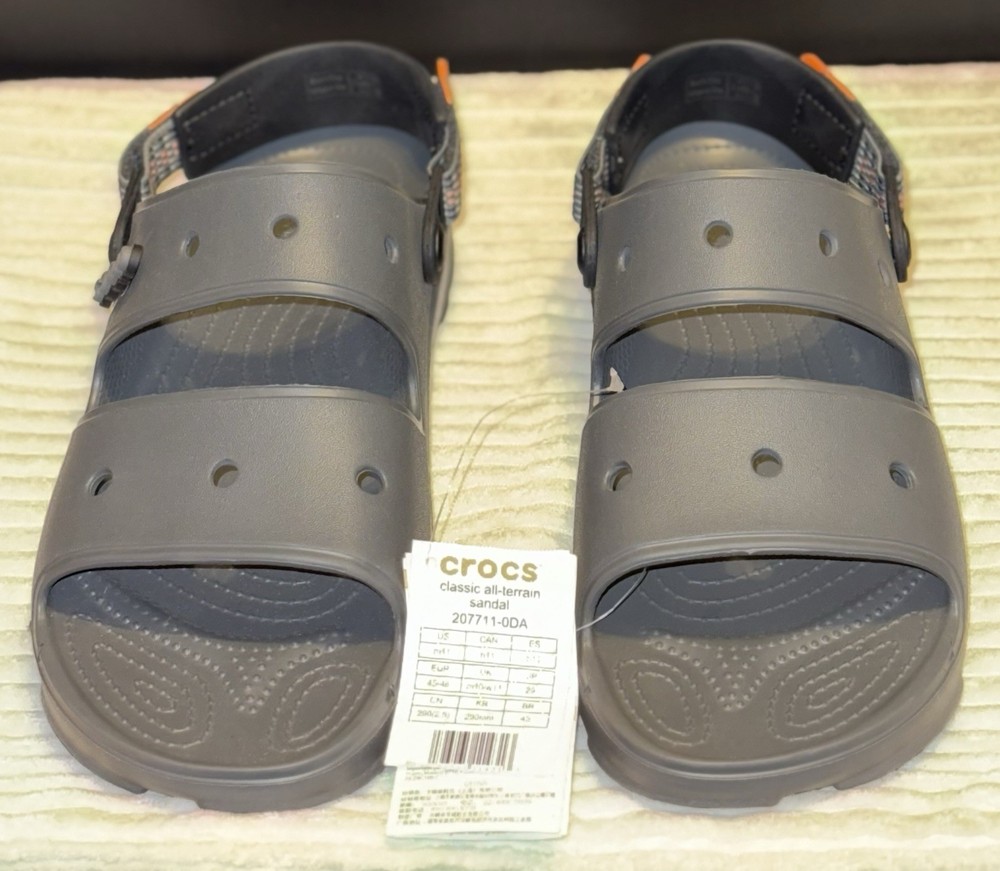 Crocs Adult Men's All-Terrain Sandals 207711-001 Black Size 12