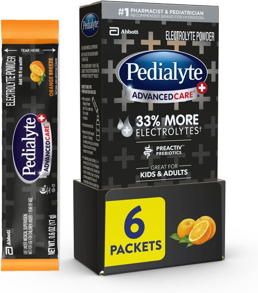 Pedialyte AdvancedCare Plus Electrolyte Powder, with 33% More 6 Count