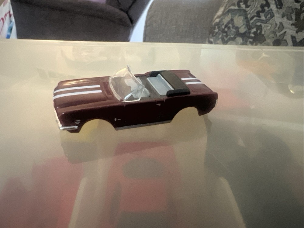 Vintage AFX Tyco Mustang Burgundy Brown Slot Car Body  