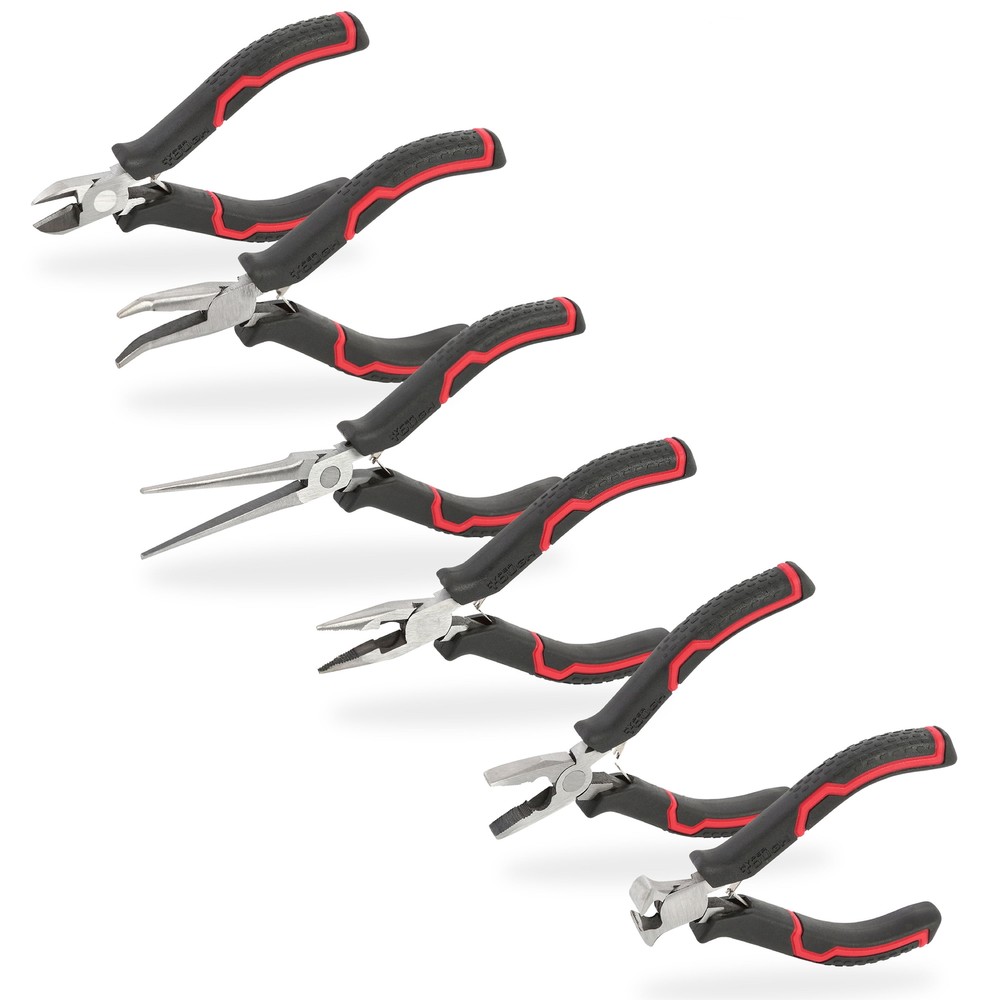 6-Piece Mini Pliers Set with Soft Grip Handles, Gift for Mom
