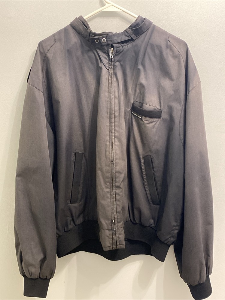 Vintage Members Only Bomber Jacket for Men in XL Black Casual Style-image