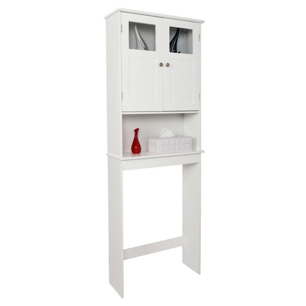 Over-the-Toilet Wooden Bathroom Storage Cabinet Shelf Organizer