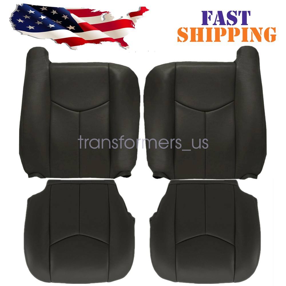 For 2003-2006 Chevy Silverado GMC Sierra Front Seat Covers NO Armrest Dark Gray